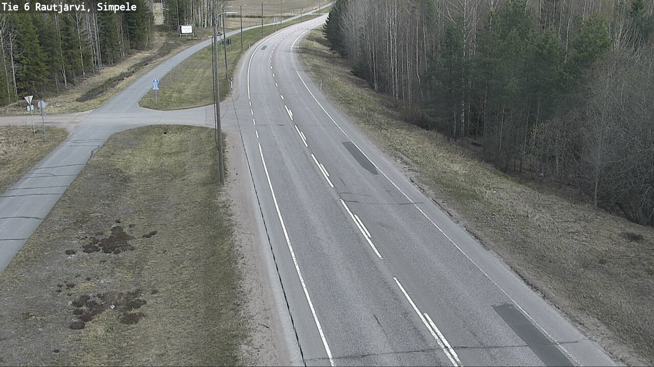 Weather Camera Image Road 6 Rautjärvi, Simpele, Rautjärvi, Etelä-Karjala