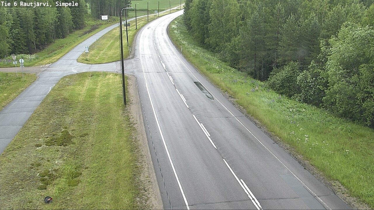 Weather Camera Image Väg 6 Rautjärvi, Simpele, Rautjärvi, Etelä-Karjala