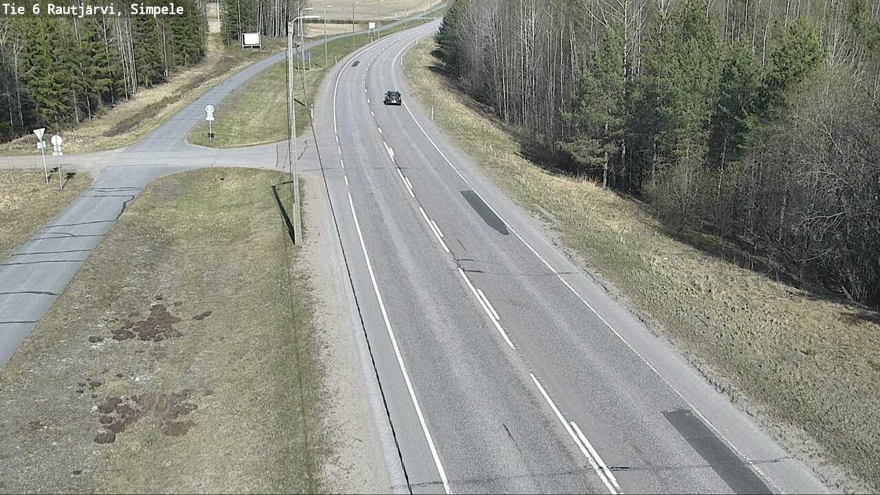 Weather Camera Image Road 6 Rautjärvi, Simpele, Rautjärvi, Etelä-Karjala