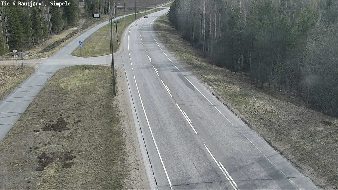 Weather Camera Image Road 6 Rautjärvi, Simpele, Rautjärvi, Etelä-Karjala
