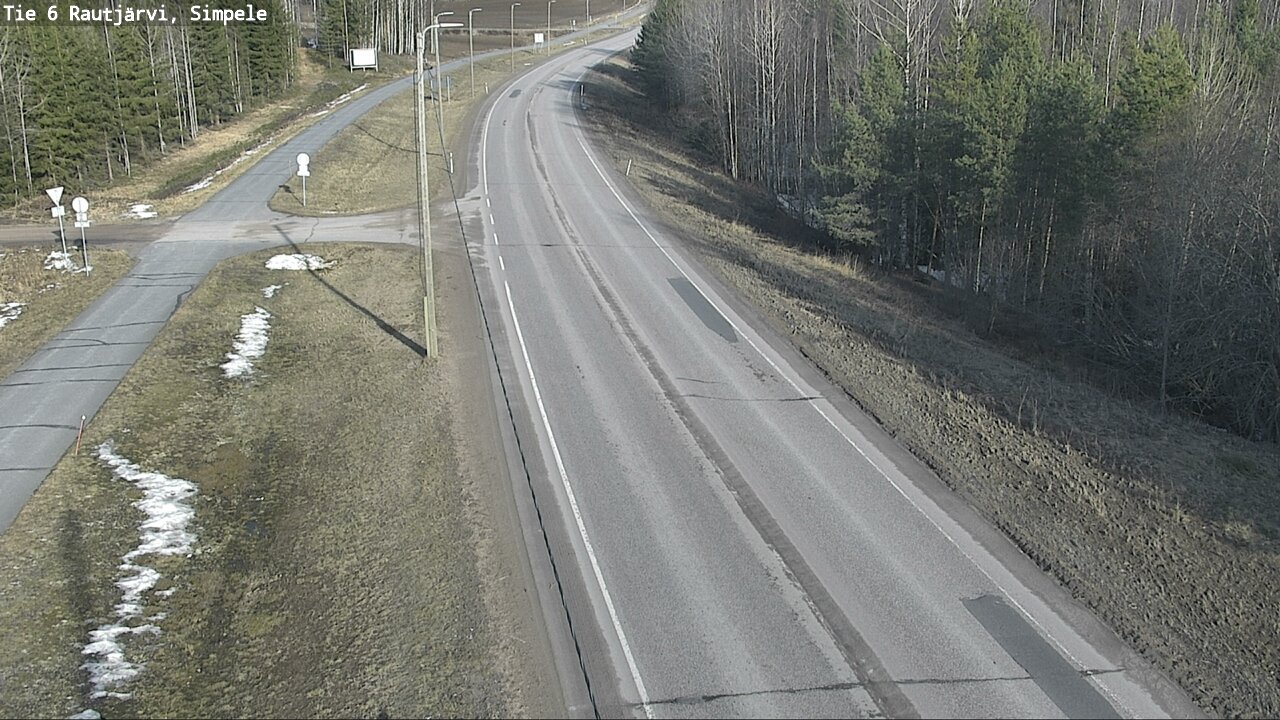 Weather Camera Image Road 6 Rautjärvi, Simpele, Rautjärvi, Etelä-Karjala
