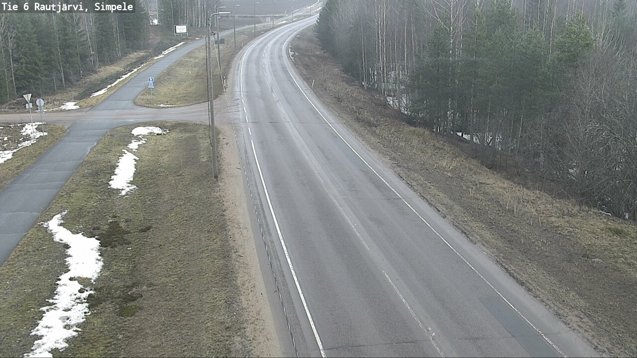 Weather Camera Image Väg 6 Rautjärvi, Simpele, Rautjärvi, Etelä-Karjala