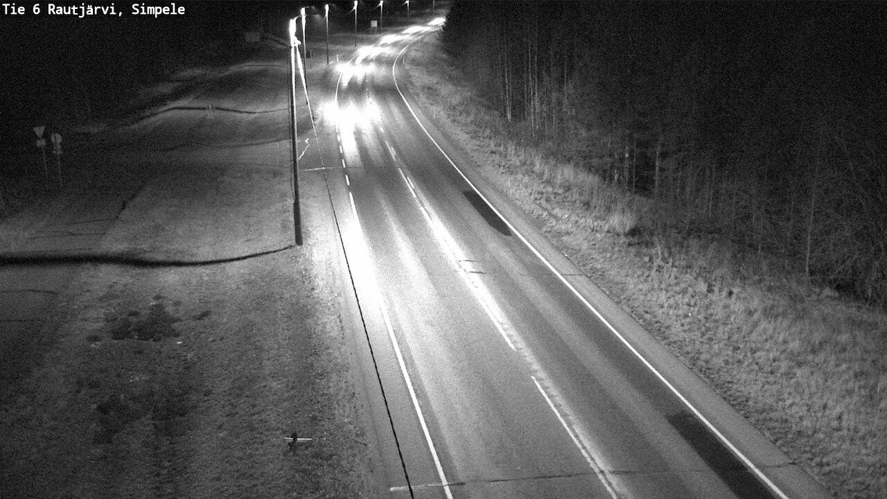 Weather Camera Image Väg 6 Rautjärvi, Simpele, Rautjärvi, Etelä-Karjala