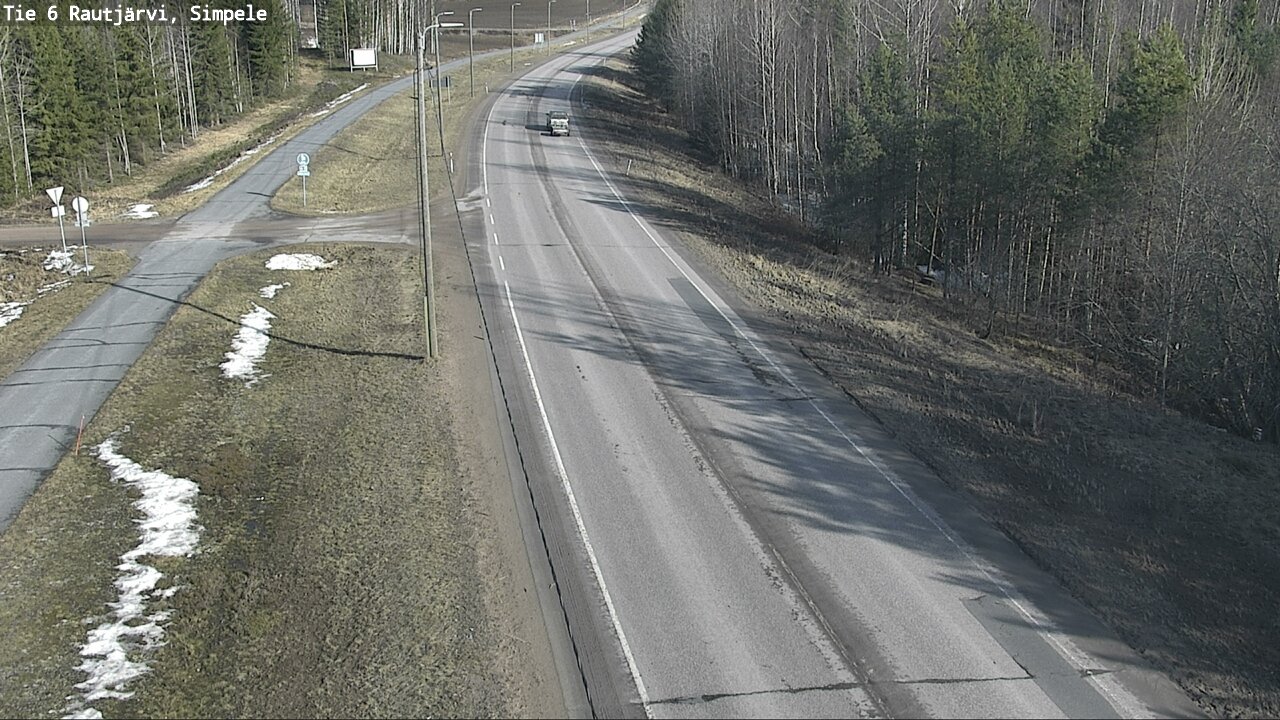 Weather Camera Image Väg 6 Rautjärvi, Simpele, Rautjärvi, Etelä-Karjala