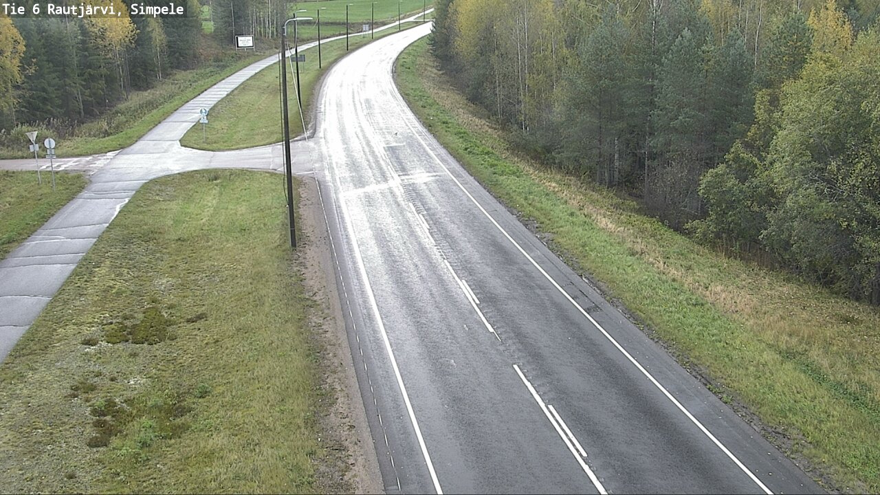 Weather Camera Image Väg 6 Rautjärvi, Simpele, Rautjärvi, Etelä-Karjala