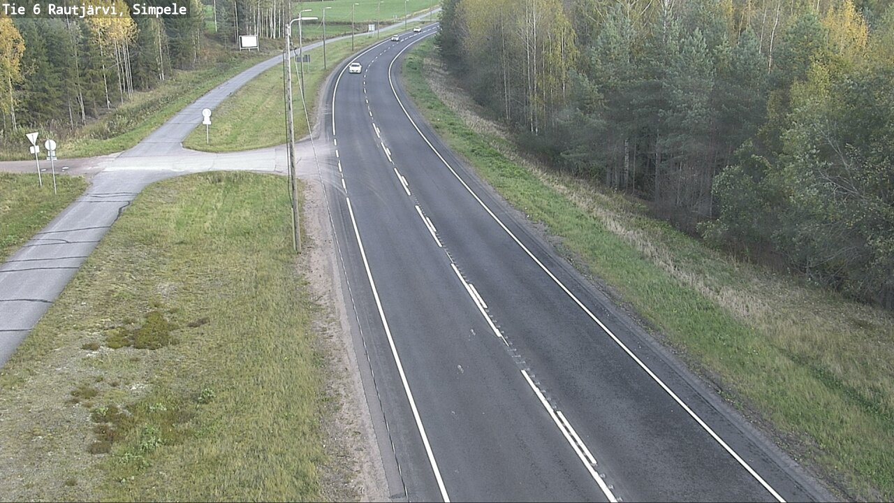 Weather Camera Image Väg 6 Rautjärvi, Simpele, Rautjärvi, Etelä-Karjala
