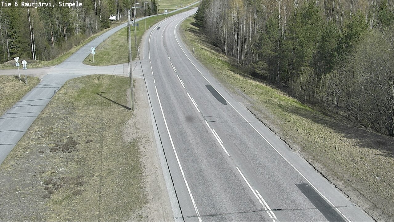 Weather Camera Image Road 6 Rautjärvi, Simpele, Rautjärvi, Etelä-Karjala