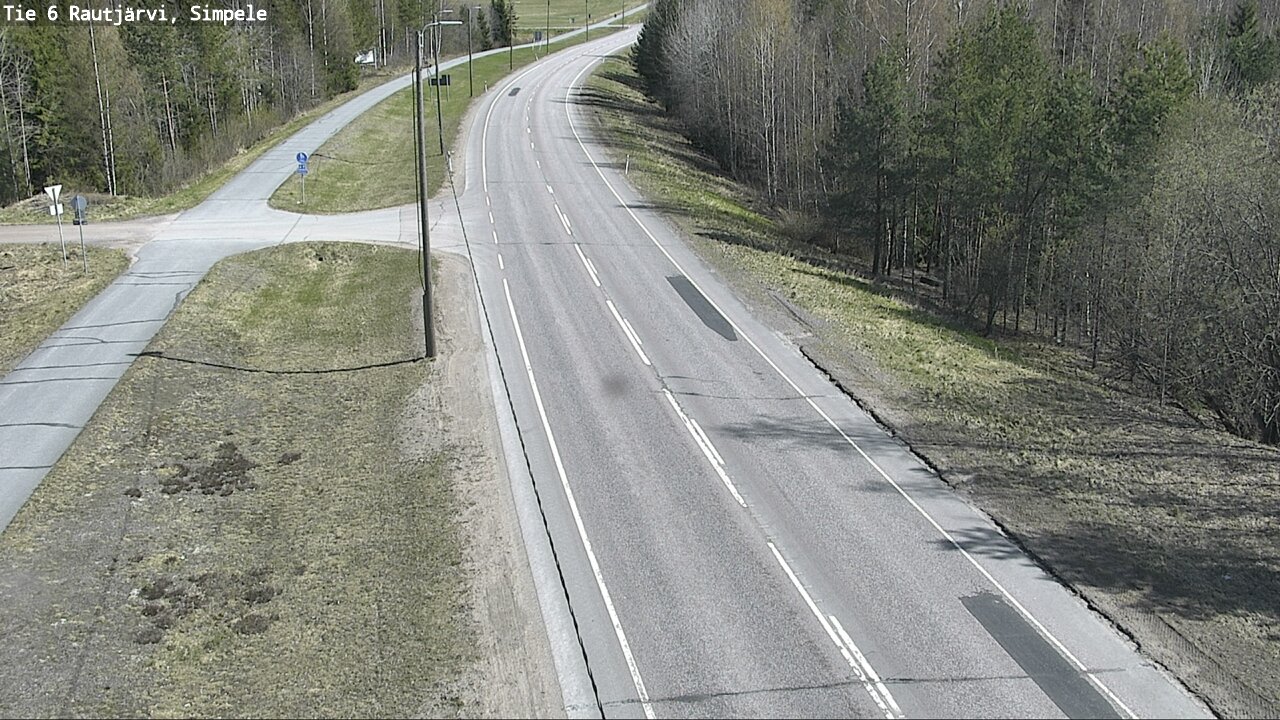 Weather Camera Image Väg 6 Rautjärvi, Simpele, Rautjärvi, Etelä-Karjala