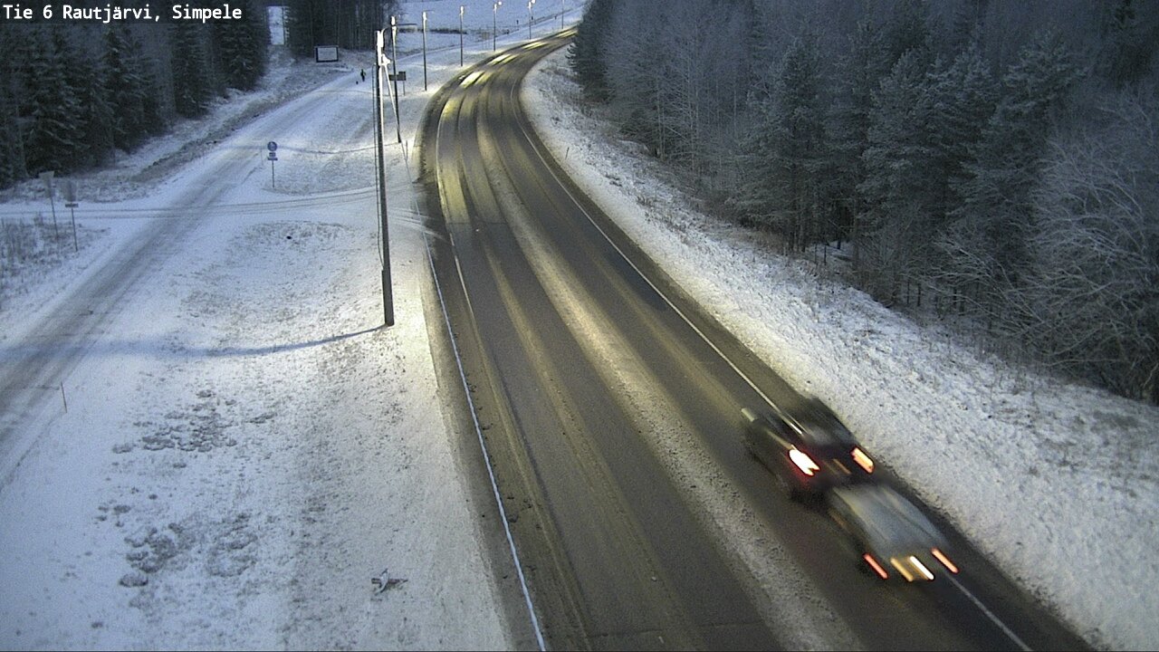 Weather Camera Image Road 6 Rautjärvi, Simpele, Rautjärvi, Etelä-Karjala