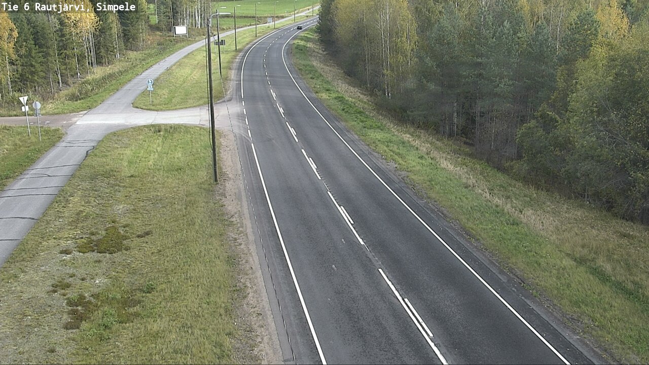 Weather Camera Image Road 6 Rautjärvi, Simpele, Rautjärvi, Etelä-Karjala