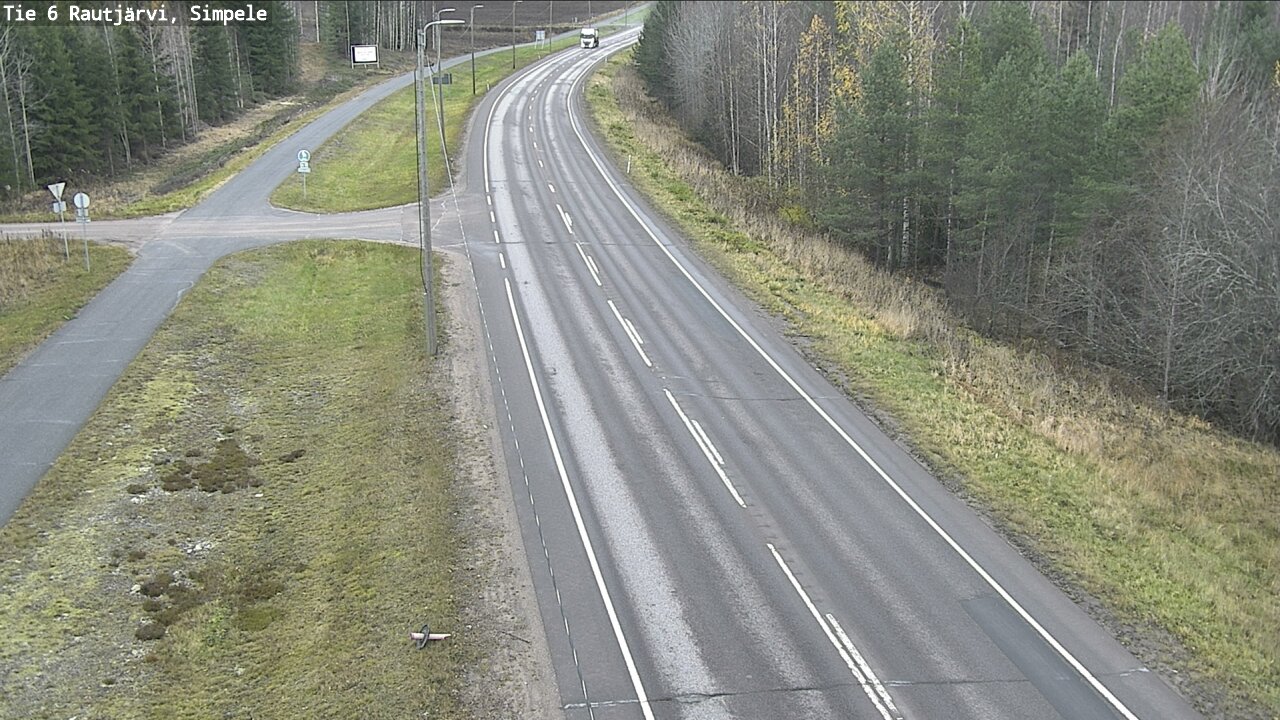 Weather Camera Image Road 6 Rautjärvi, Simpele, Rautjärvi, Etelä-Karjala