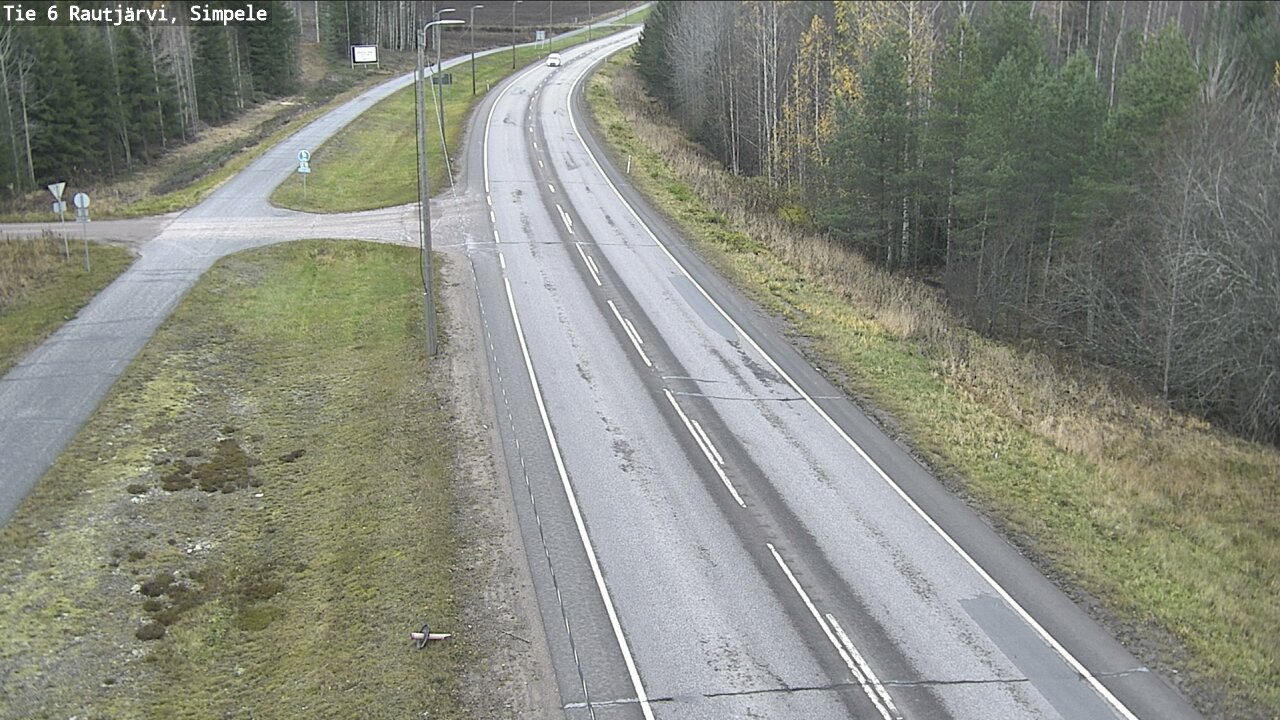 Weather Camera Image Väg 6 Rautjärvi, Simpele, Rautjärvi, Etelä-Karjala