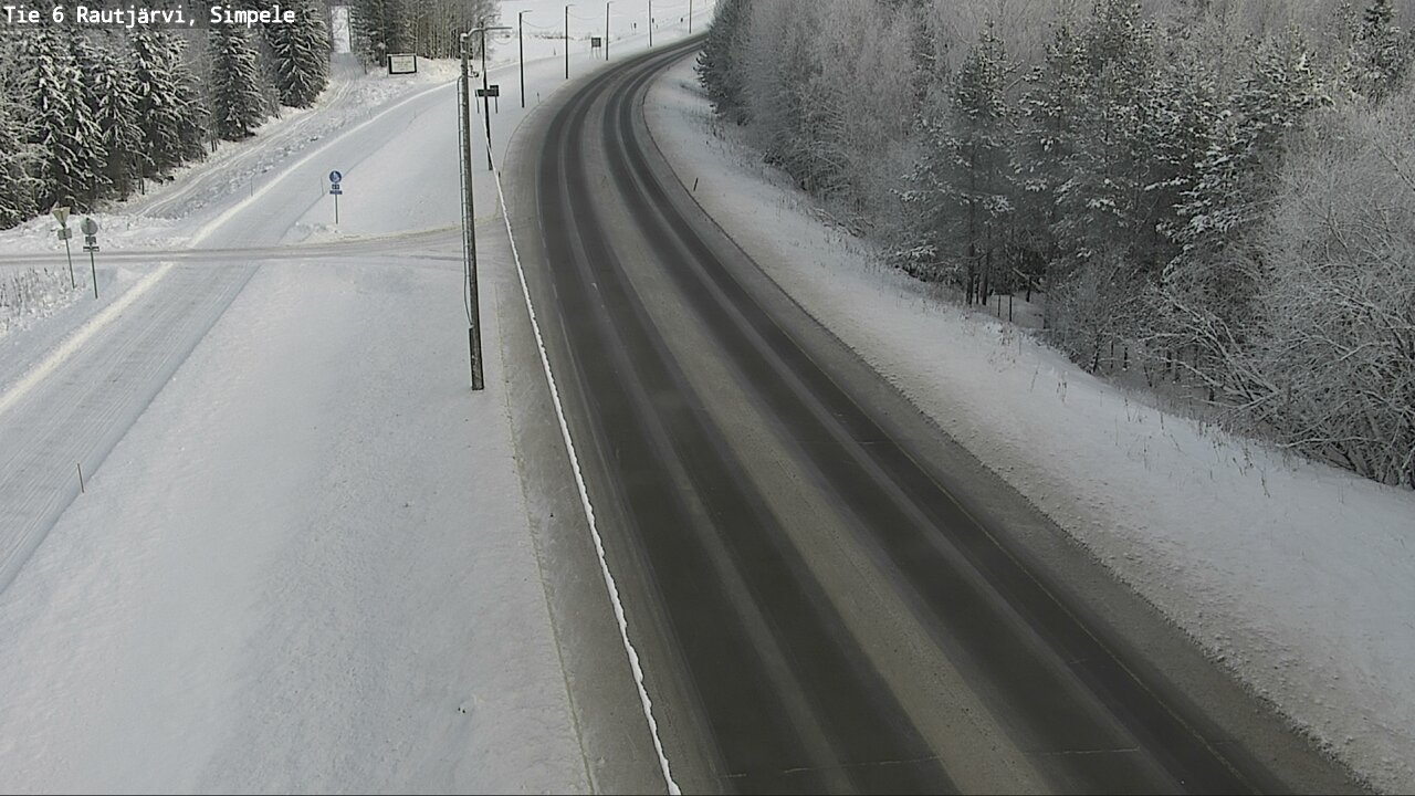 Weather Camera Image Road 6 Rautjärvi, Simpele, Rautjärvi, Etelä-Karjala