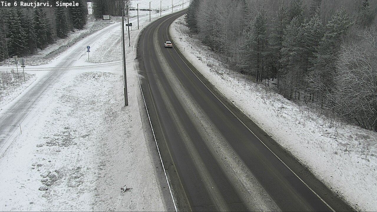 Weather Camera Image Road 6 Rautjärvi, Simpele, Rautjärvi, Etelä-Karjala