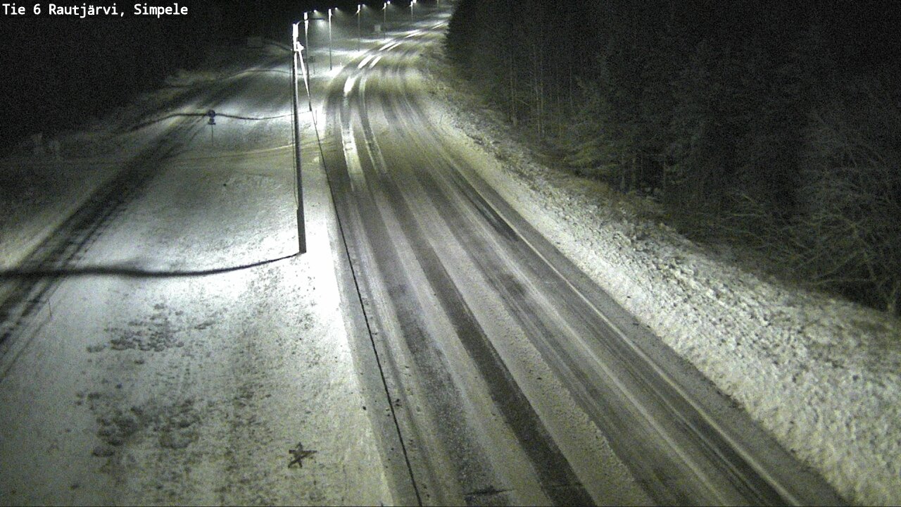 Weather Camera Image Road 6 Rautjärvi, Simpele, Rautjärvi, Etelä-Karjala