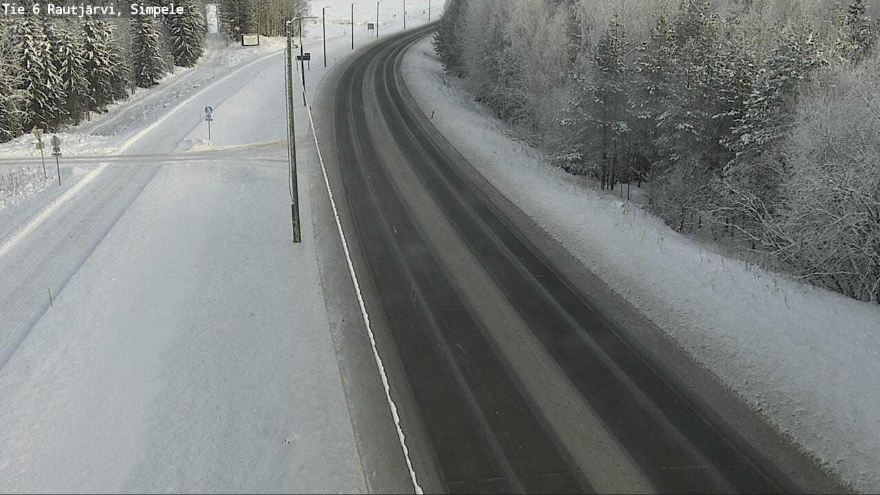 Weather Camera Image Road 6 Rautjärvi, Simpele, Rautjärvi, Etelä-Karjala
