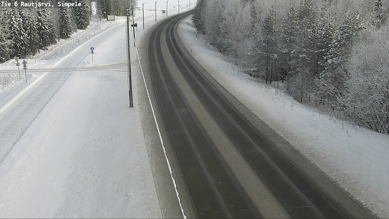 Weather Camera Image Road 6 Rautjärvi, Simpele, Rautjärvi, Etelä-Karjala