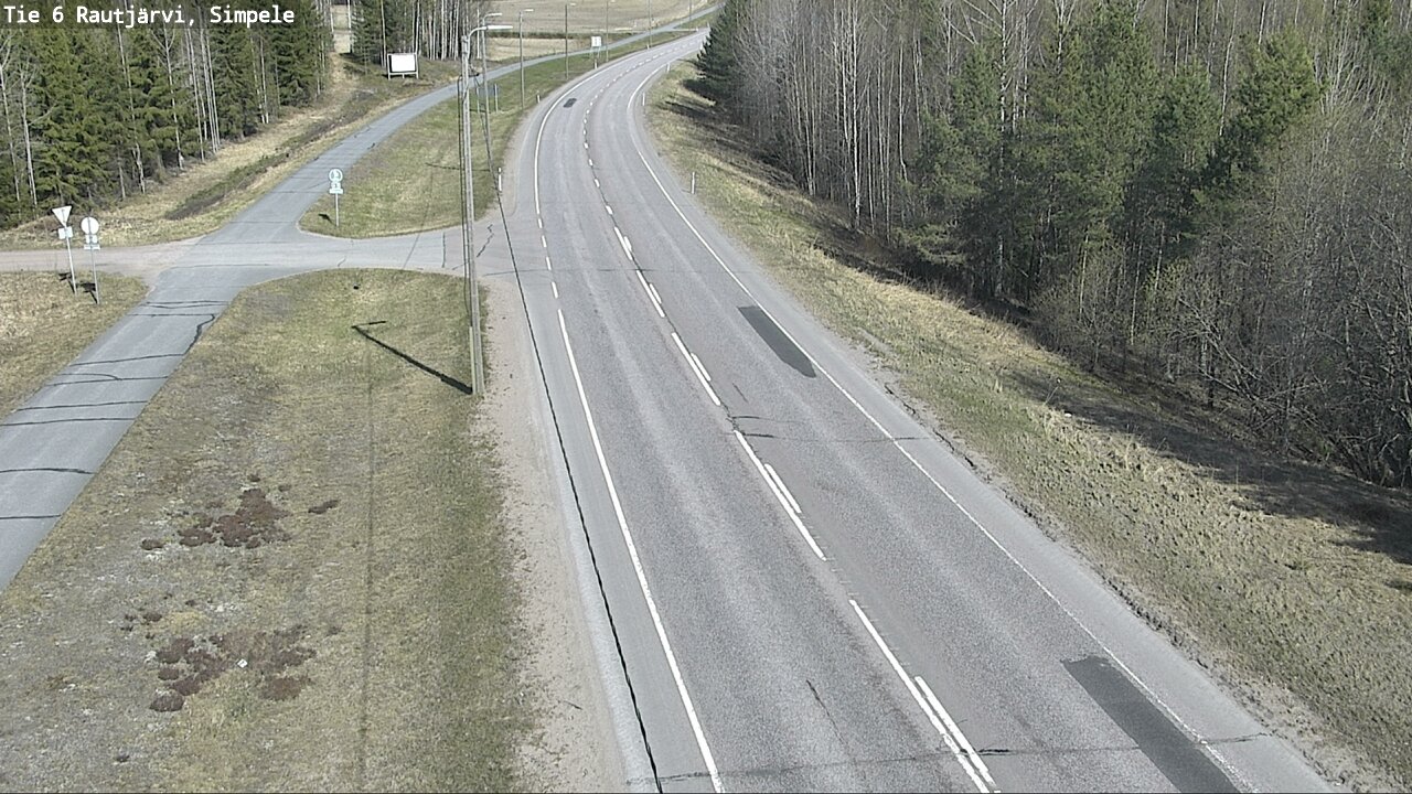 Weather Camera Image Road 6 Rautjärvi, Simpele, Rautjärvi, Etelä-Karjala