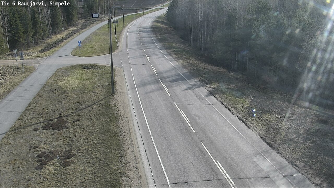 Weather Camera Image Road 6 Rautjärvi, Simpele, Rautjärvi, Etelä-Karjala
