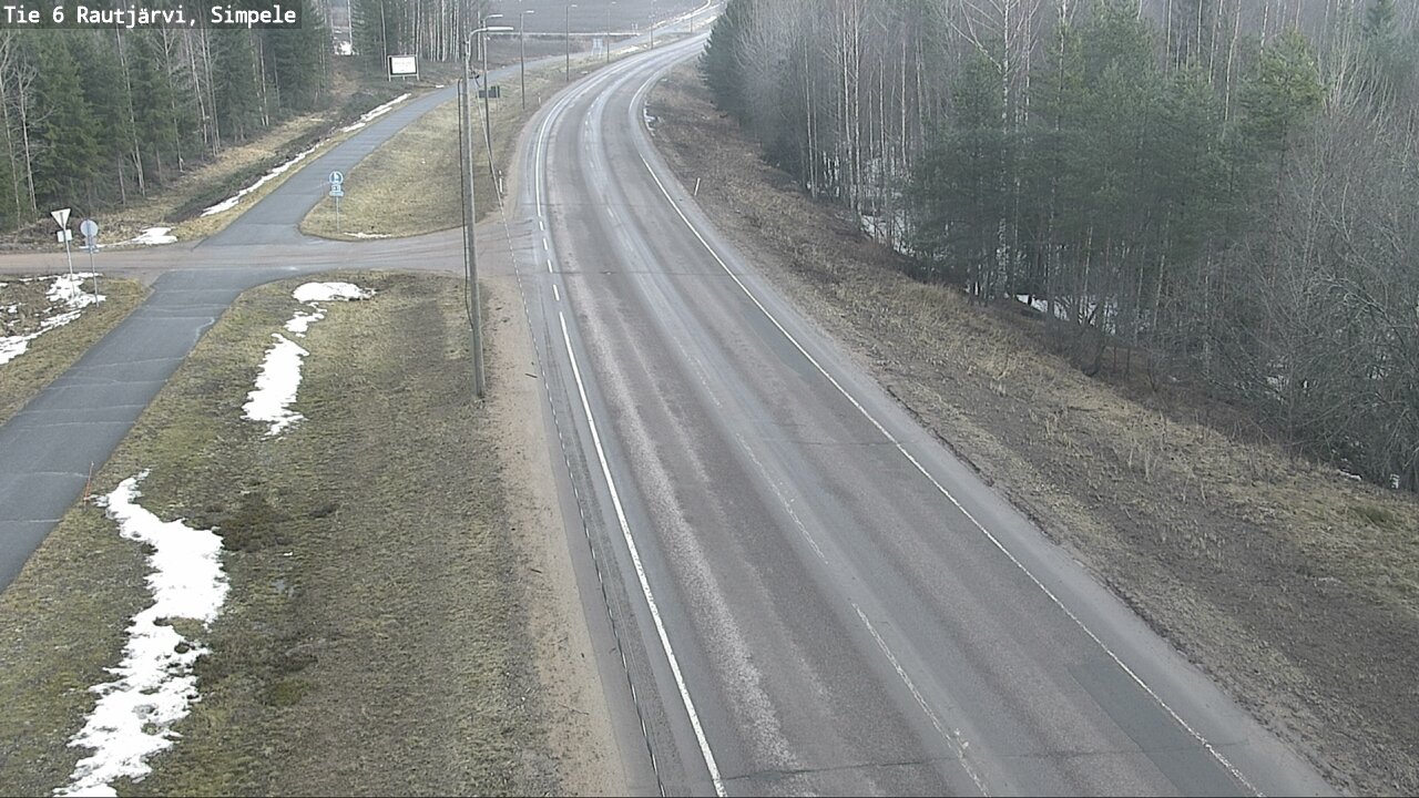 Weather Camera Image Väg 6 Rautjärvi, Simpele, Rautjärvi, Etelä-Karjala