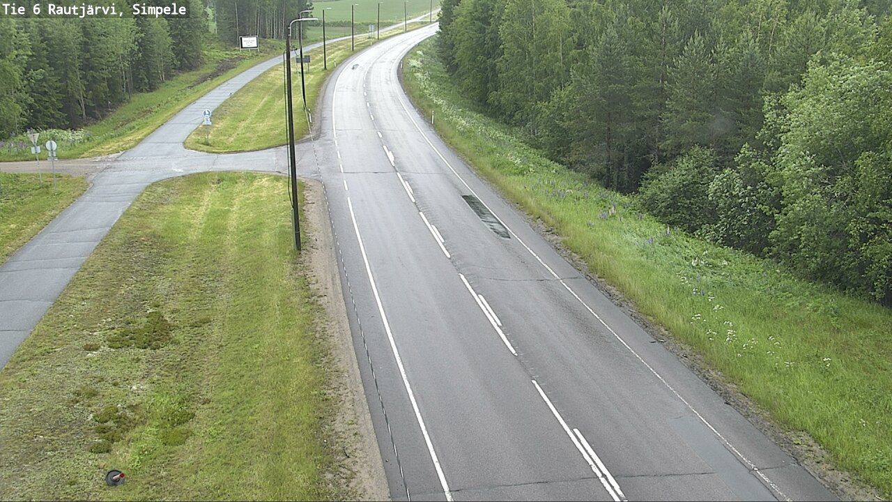 Weather Camera Image Väg 6 Rautjärvi, Simpele, Rautjärvi, Etelä-Karjala