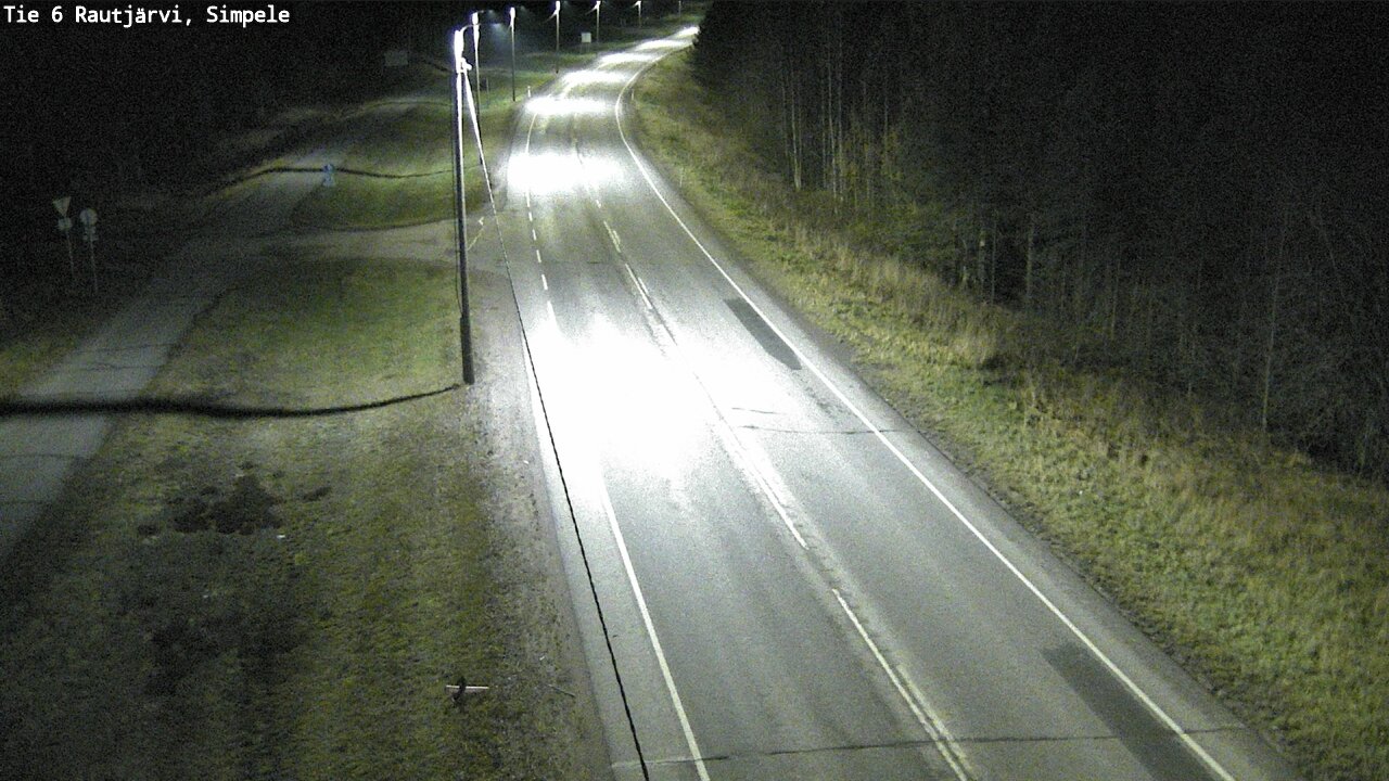 Weather Camera Image Väg 6 Rautjärvi, Simpele, Rautjärvi, Etelä-Karjala