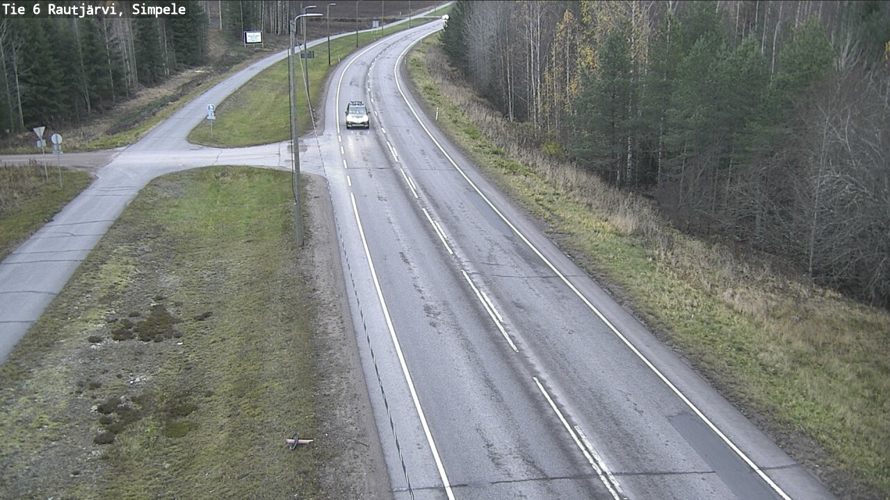 Weather Camera Image Road 6 Rautjärvi, Simpele, Rautjärvi, Etelä-Karjala