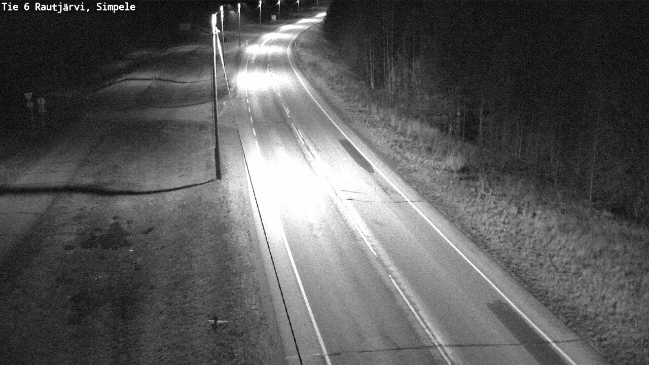 Weather Camera Image Väg 6 Rautjärvi, Simpele, Rautjärvi, Etelä-Karjala