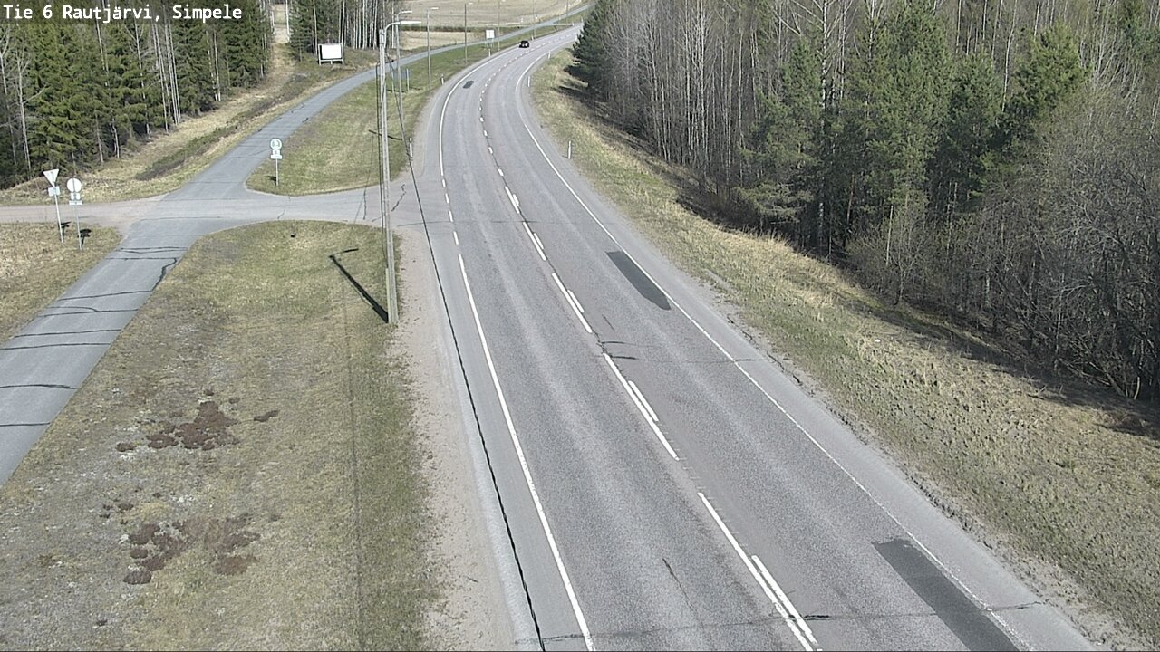 Weather Camera Image Road 6 Rautjärvi, Simpele, Rautjärvi, Etelä-Karjala