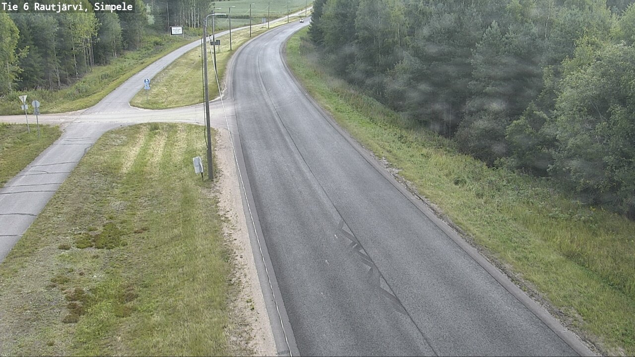 Weather Camera Image Road 6 Rautjärvi, Simpele, Rautjärvi, Etelä-Karjala