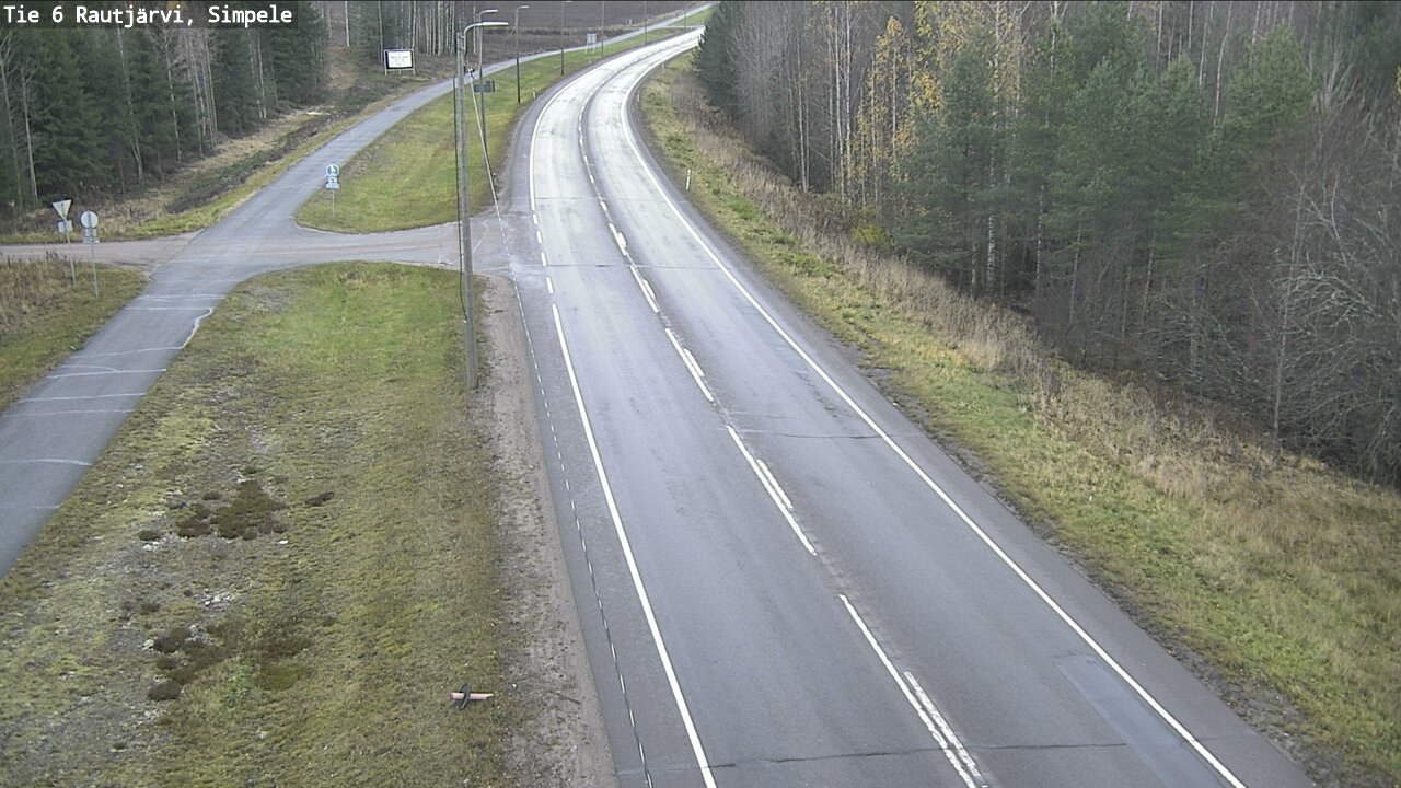 Weather Camera Image Road 6 Rautjärvi, Simpele, Rautjärvi, Etelä-Karjala