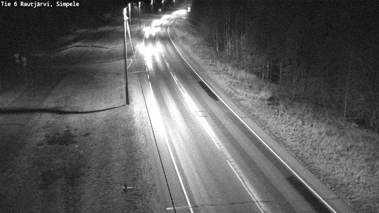 Weather Camera Image Väg 6 Rautjärvi, Simpele, Rautjärvi, Etelä-Karjala