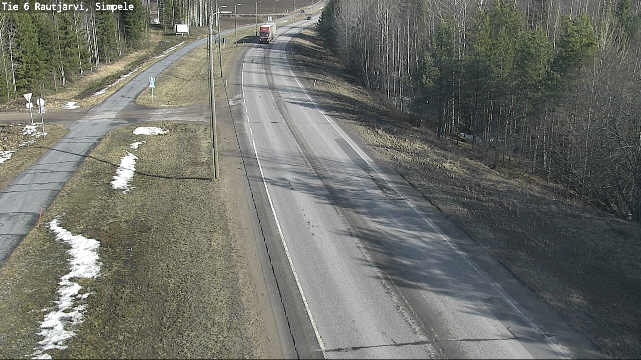 Weather Camera Image Väg 6 Rautjärvi, Simpele, Rautjärvi, Etelä-Karjala