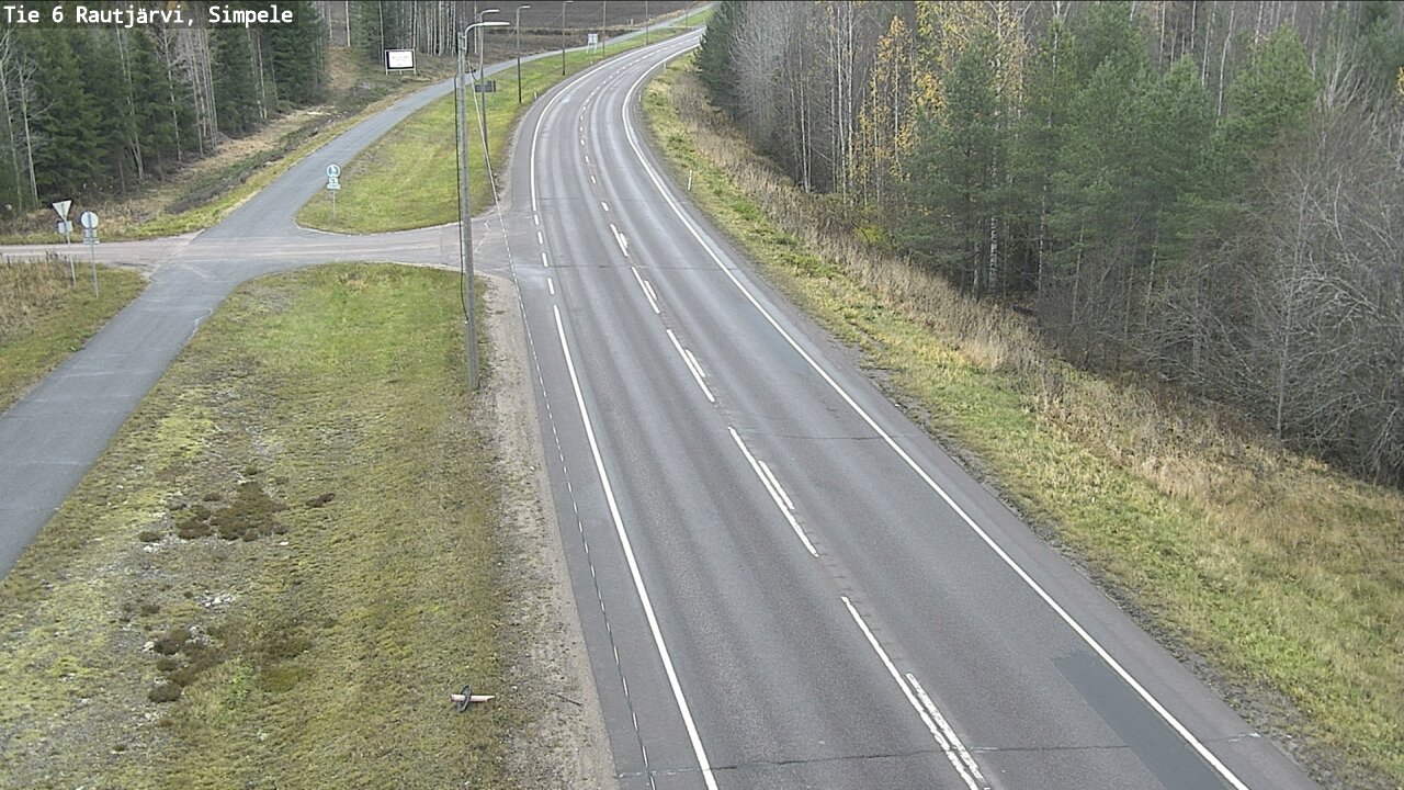 Weather Camera Image Road 6 Rautjärvi, Simpele, Rautjärvi, Etelä-Karjala
