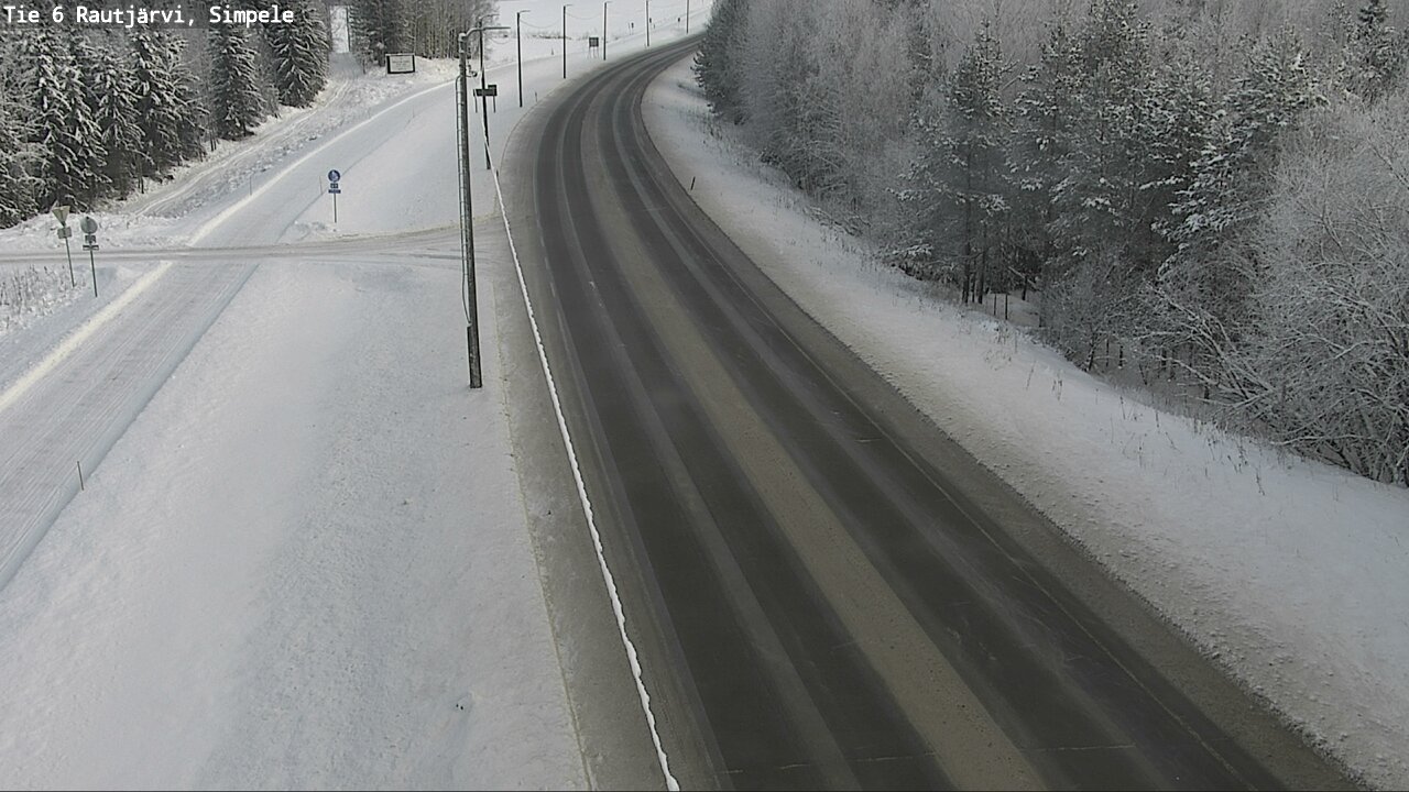 Weather Camera Image Road 6 Rautjärvi, Simpele, Rautjärvi, Etelä-Karjala