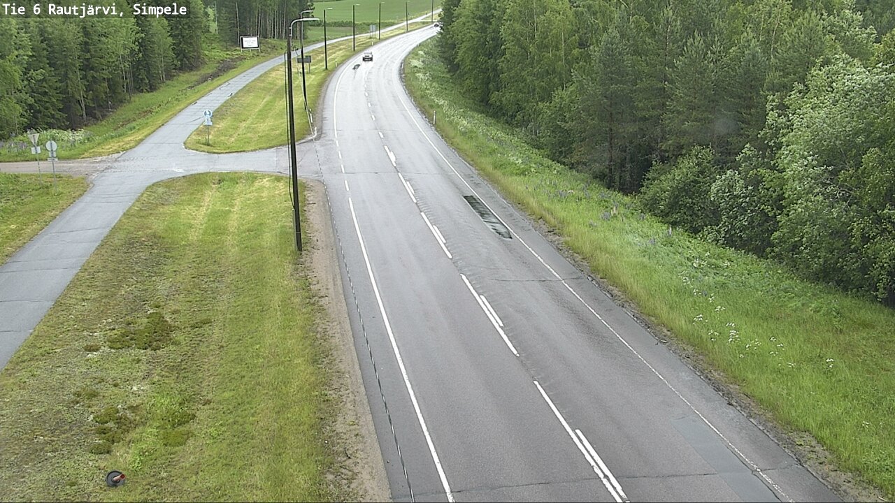 Weather Camera Image Väg 6 Rautjärvi, Simpele, Rautjärvi, Etelä-Karjala