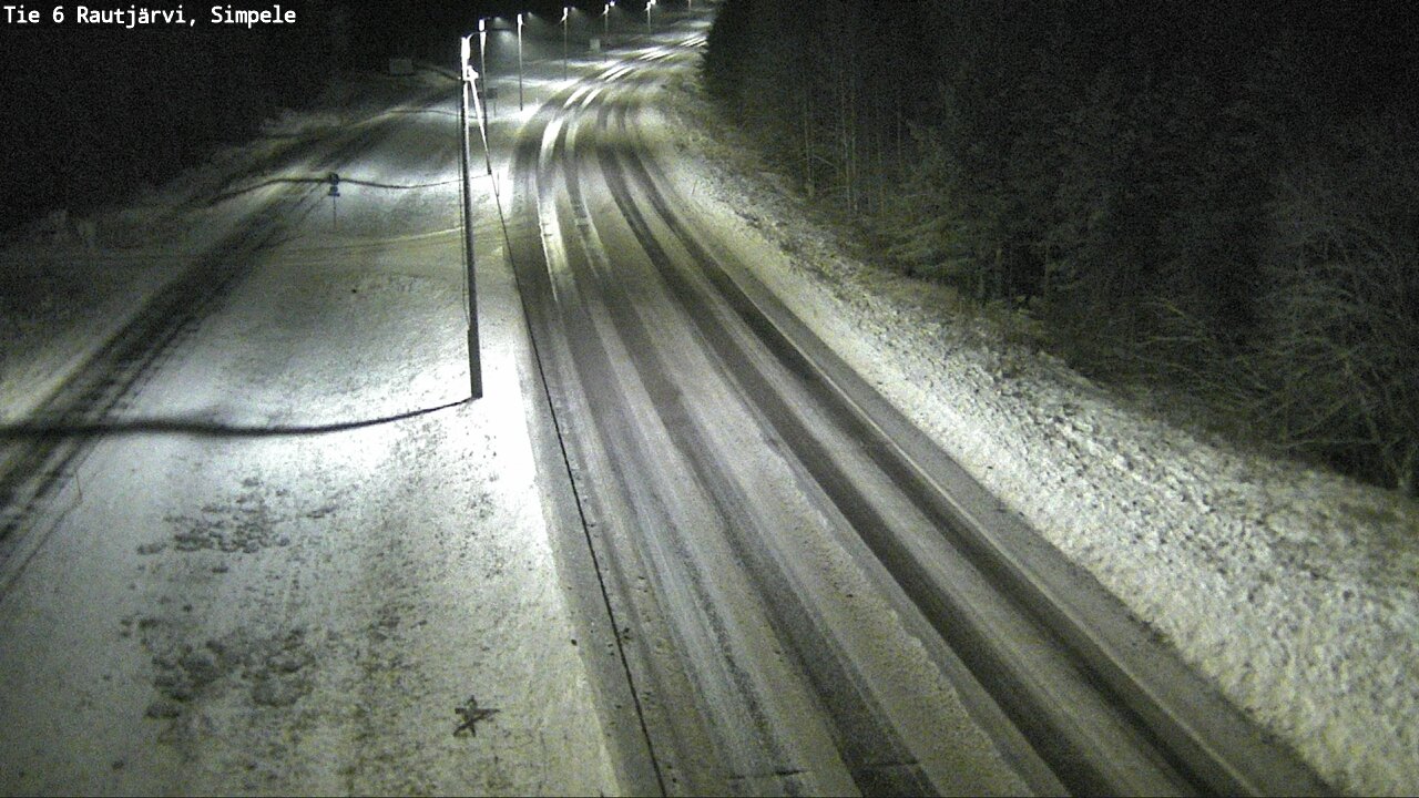 Weather Camera Image Road 6 Rautjärvi, Simpele, Rautjärvi, Etelä-Karjala
