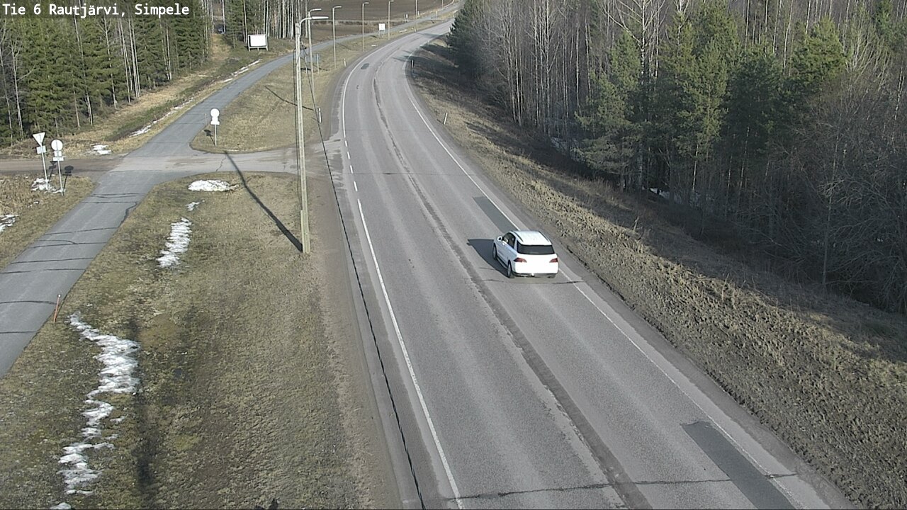 Weather Camera Image Road 6 Rautjärvi, Simpele, Rautjärvi, Etelä-Karjala