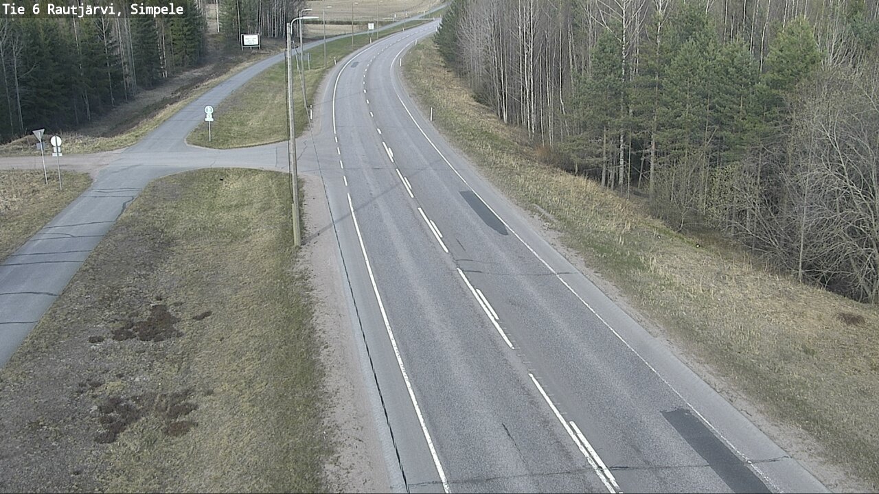 Weather Camera Image Road 6 Rautjärvi, Simpele, Rautjärvi, Etelä-Karjala