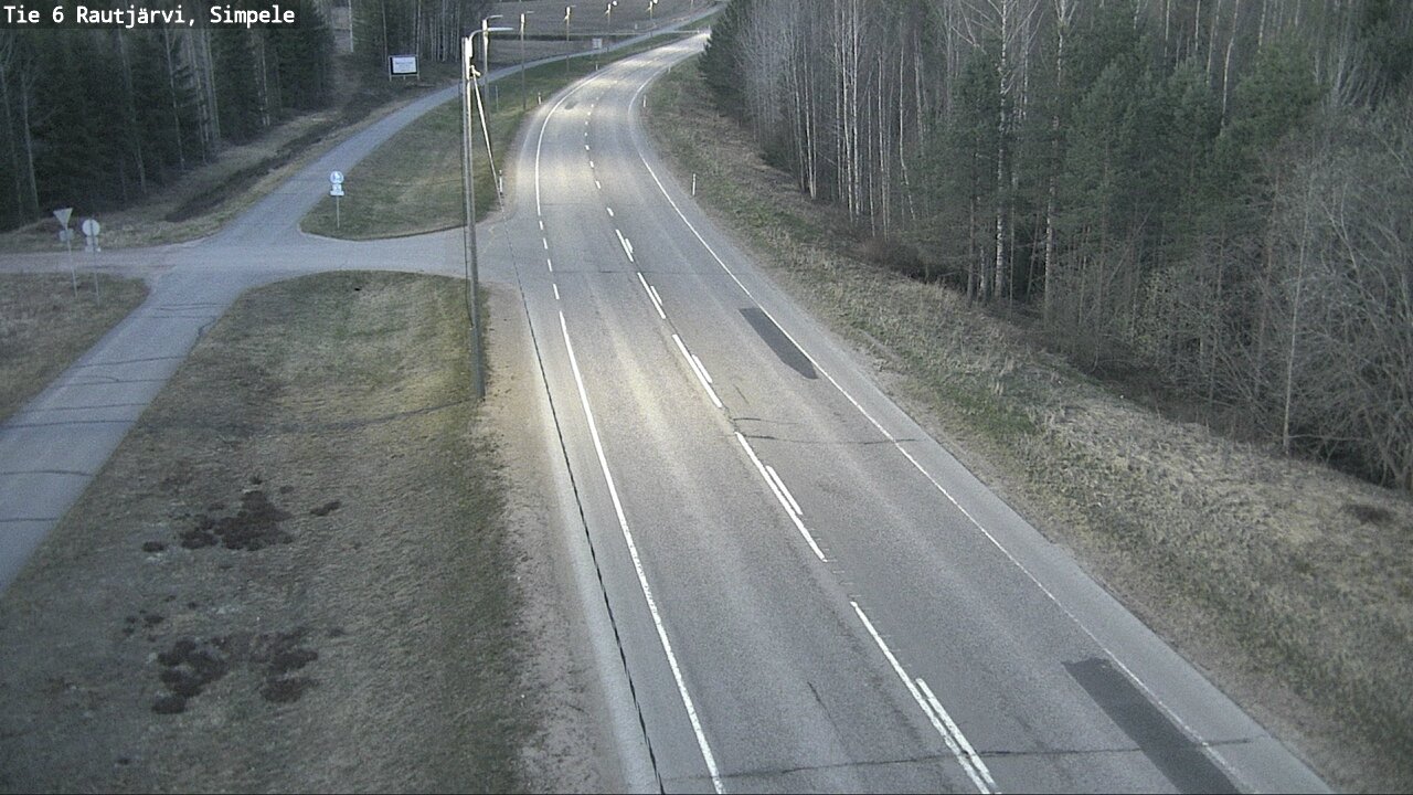 Weather Camera Image Road 6 Rautjärvi, Simpele, Rautjärvi, Etelä-Karjala
