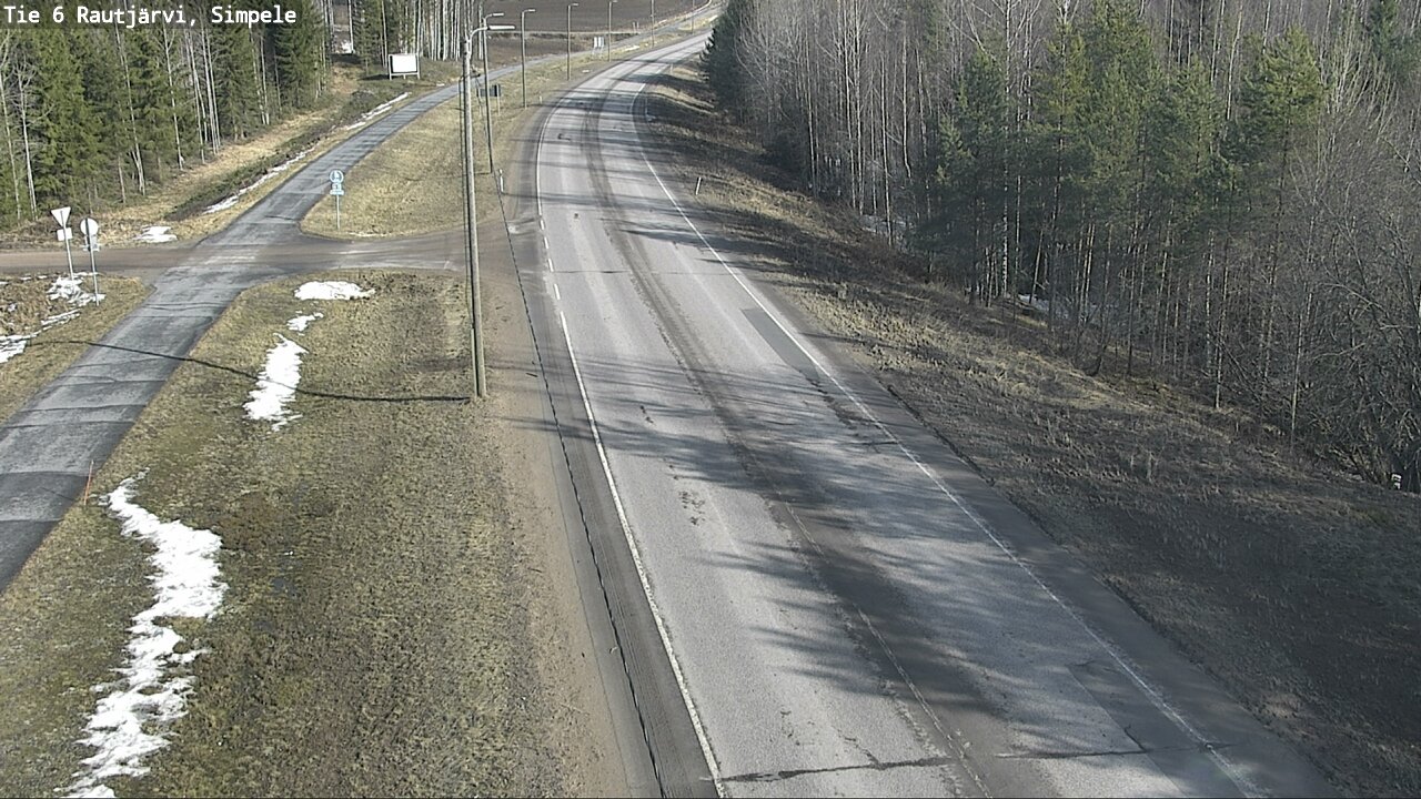 Weather Camera Image Väg 6 Rautjärvi, Simpele, Rautjärvi, Etelä-Karjala