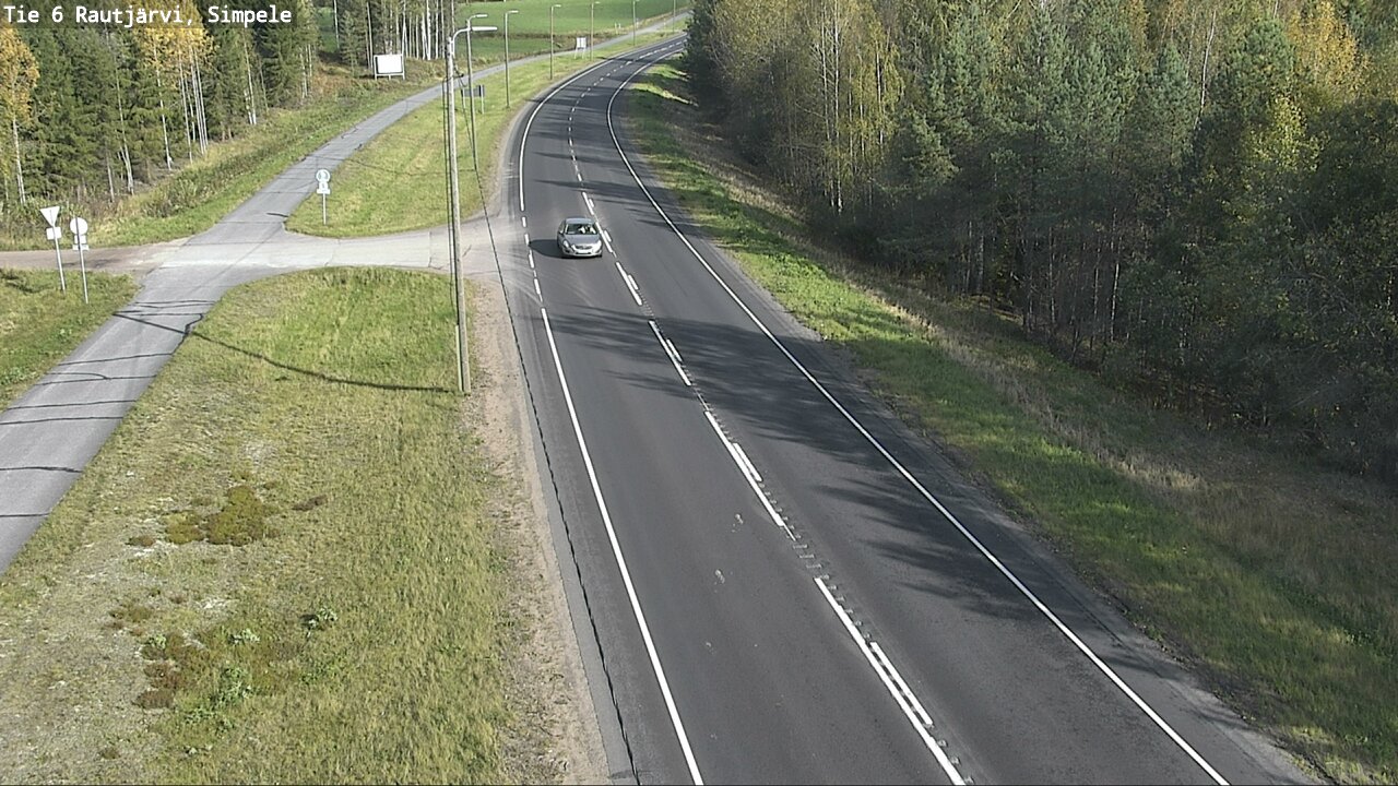 Weather Camera Image Väg 6 Rautjärvi, Simpele, Rautjärvi, Etelä-Karjala