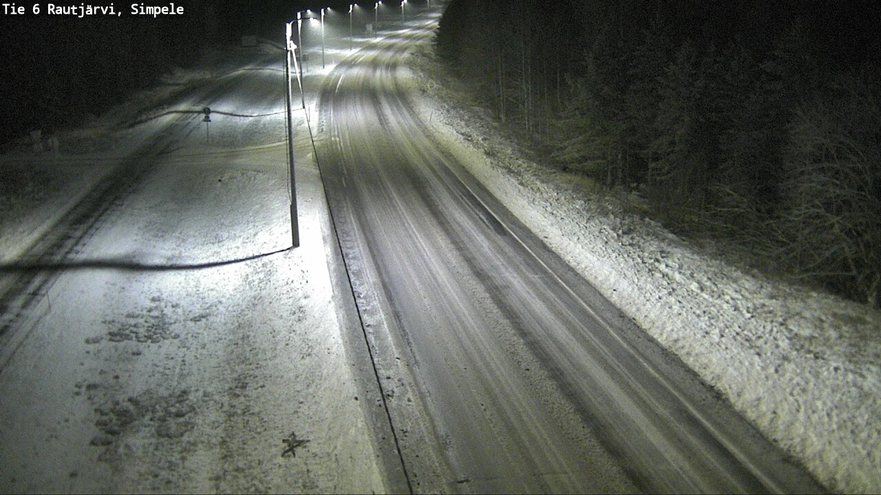 Weather Camera Image Road 6 Rautjärvi, Simpele, Rautjärvi, Etelä-Karjala