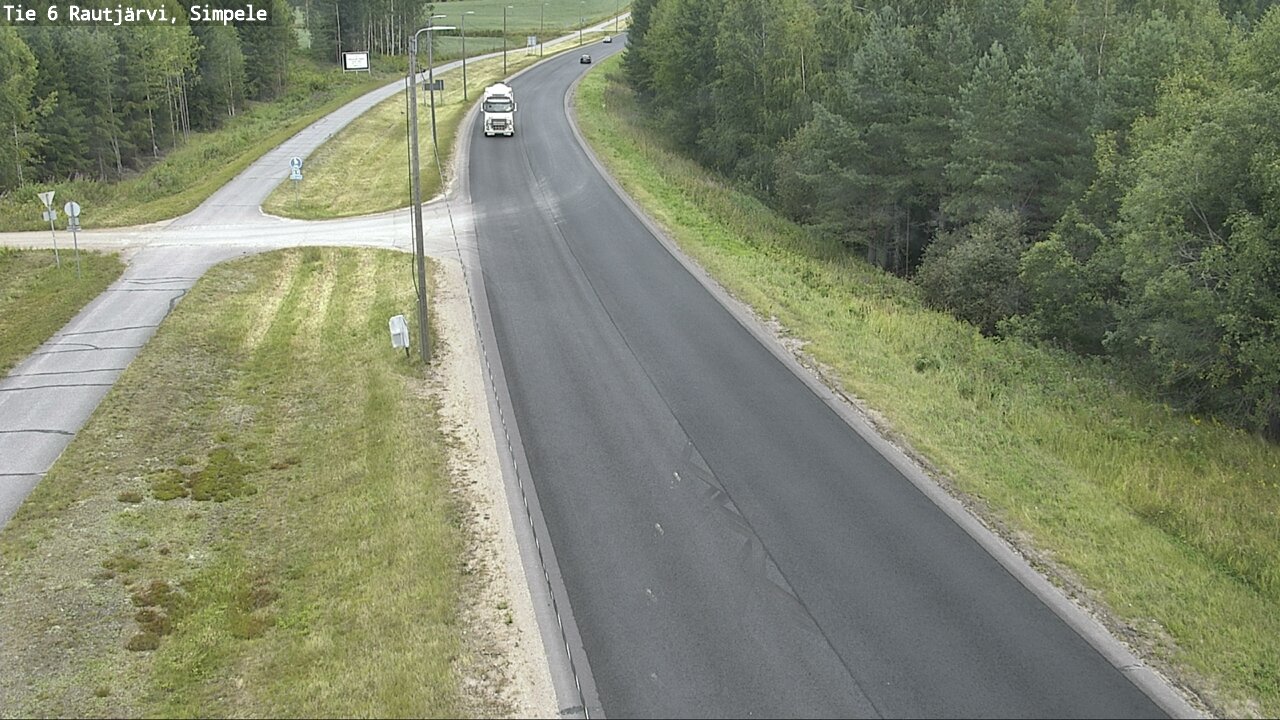 Weather Camera Image Road 6 Rautjärvi, Simpele, Rautjärvi, Etelä-Karjala