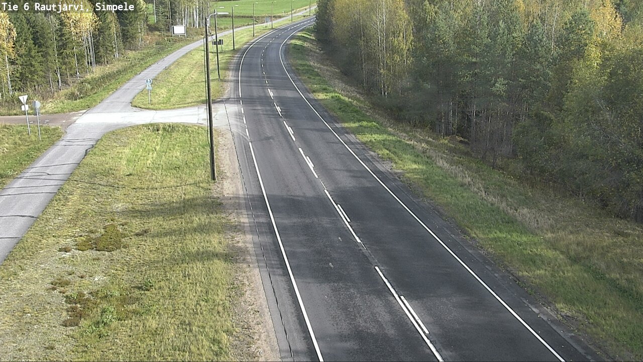 Weather Camera Image Road 6 Rautjärvi, Simpele, Rautjärvi, Etelä-Karjala