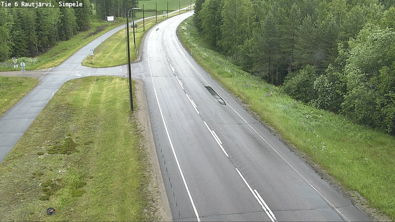 Weather Camera Image Väg 6 Rautjärvi, Simpele, Rautjärvi, Etelä-Karjala