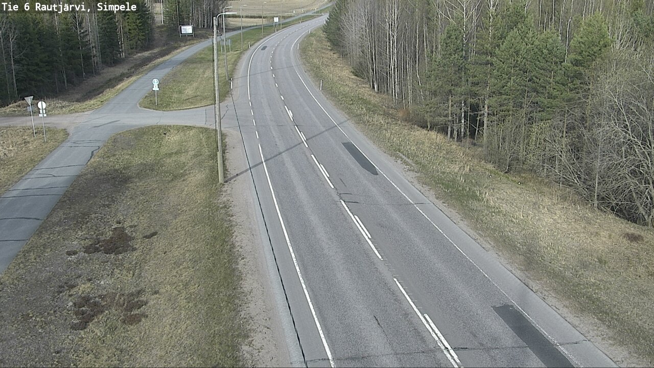 Weather Camera Image Road 6 Rautjärvi, Simpele, Rautjärvi, Etelä-Karjala