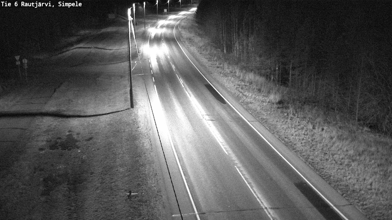 Weather Camera Image Väg 6 Rautjärvi, Simpele, Rautjärvi, Etelä-Karjala