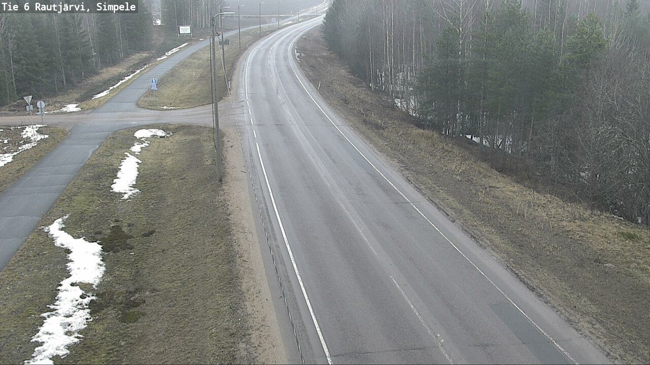 Weather Camera Image Väg 6 Rautjärvi, Simpele, Rautjärvi, Etelä-Karjala