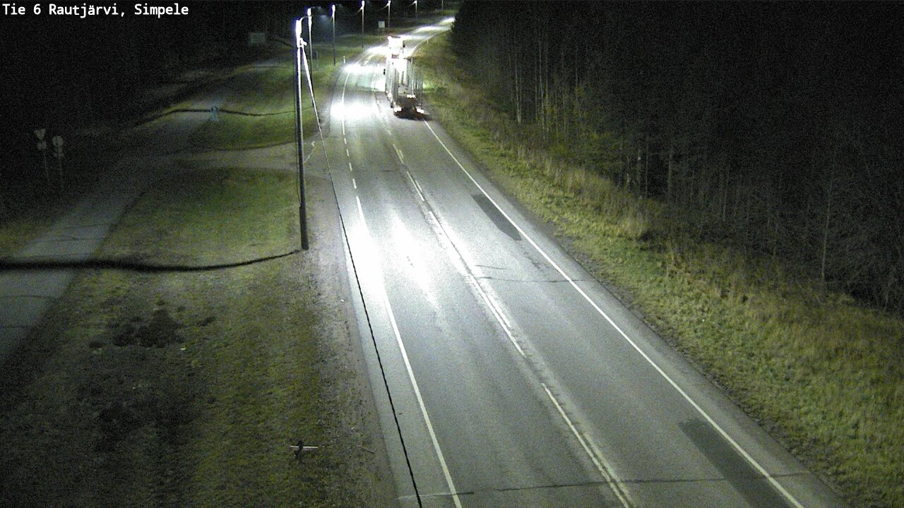 Weather Camera Image Väg 6 Rautjärvi, Simpele, Rautjärvi, Etelä-Karjala